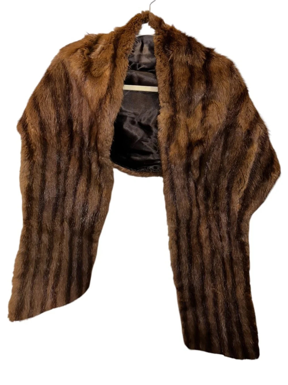 Real Mink Fur brown Capelet shrug shawl wrap mint condition